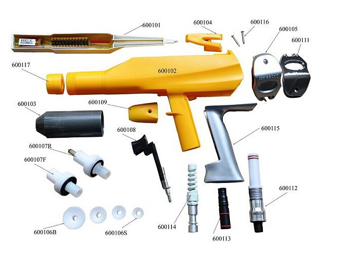 pistola de pintura en polvo